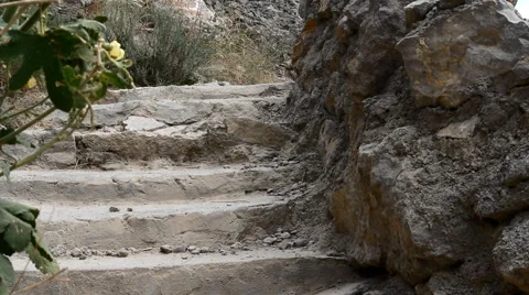 Ancient Path in the Rocks Stock Footage 65448297