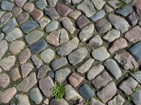 Ancient paving of pebbles Stock Photos