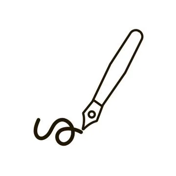 Ancient pen icon on white background. EPS 10. Vector illustration. Stock Illustration