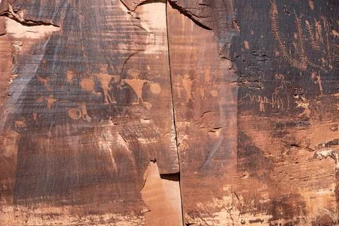 Ancient Petroglyphs Stock Photos