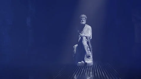 Ancient Philosopher. Volumetric light. Stock Footage 282257566