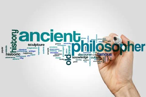Ancient philosopher word cloud Stock Photos