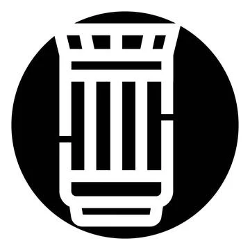 Ancient pillar icon column architecture symbol black Ilustración de archivo