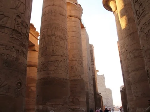 Ancient pillars of Egypt Video stock 118185024