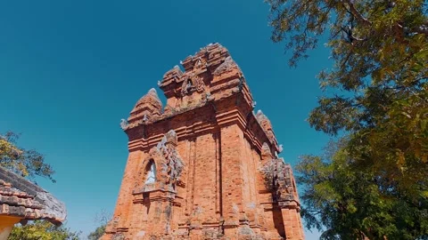 Ancient Po Klong Garai Cham Tower Main Structure Vietnam Stock Footage 335654270