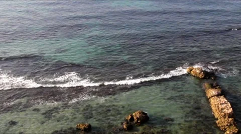 Ancient port  in  Apollonia fortress Stock Footage 44745053