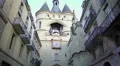 Ancient Port Cailhau, beautiful architecture in Bordeaux, France, sightseeing HD Footage