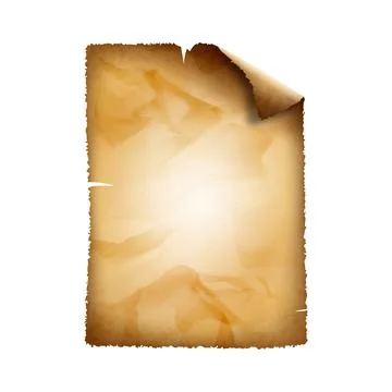 Ancient Poster Paper List Scroll Document Vector 스톡 일러스트