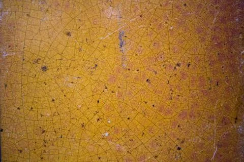 Ancient pottery close-up. Background, texture. Warm shades of color, orange Stock Photos