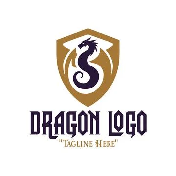 Ancient Power of the Dragon Logo Stock-Illustration