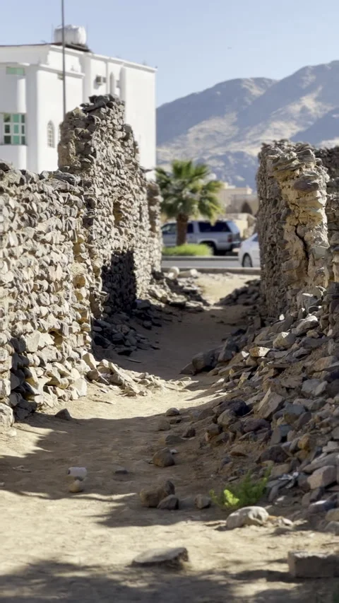 Ancient Prophet Streets Stone Ruins Sacred Mosque Vista Vídeo Stock 325799073