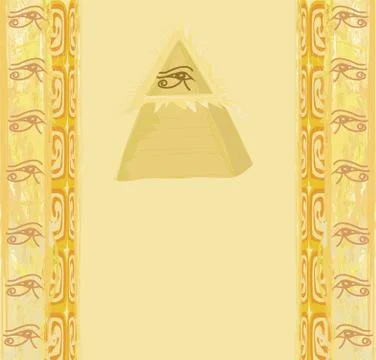 Ancient pyramid eye design Stock Illustration