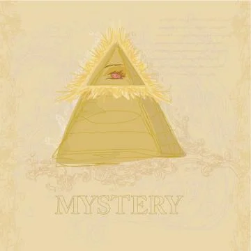 Ancient pyramid eye design Stock Illustration