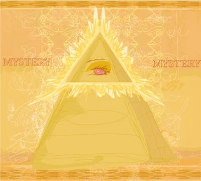 Ancient Pyramid Eye Design Stock Illustration