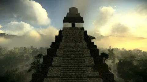Ancient pyramid in the forest Stock Footage 25300838