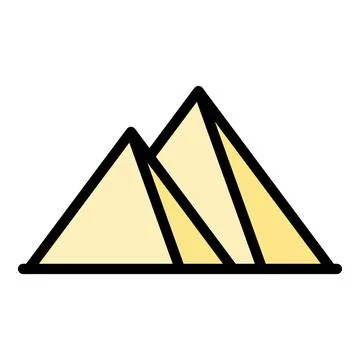 Ancient pyramid icon vector flat 스톡 일러스트
