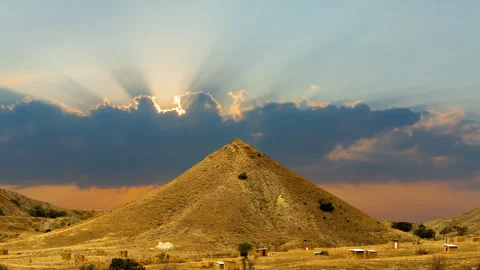 Ancient pyramid time lapse scene Stock Footage 273706876
