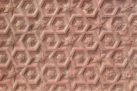Ancient qutub minar wall pattern Stock Photos