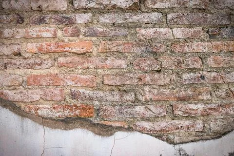 Ancient red brick block background and texture Stock Photos