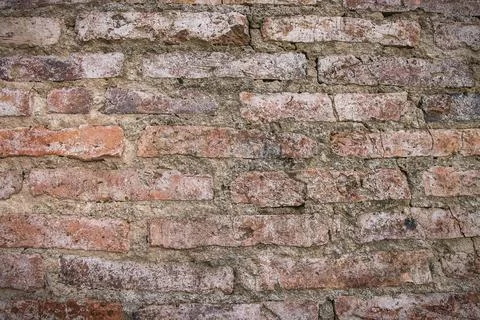 Ancient red brick block background and texture Stock Photos
