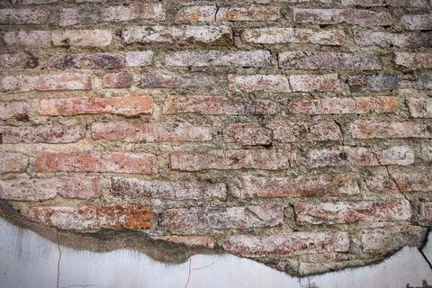 Ancient red brick block background and texture Stock Photos