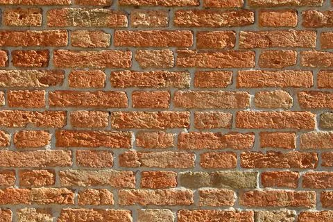 Ancient red brick wall texture in Venice Italy as abstract background Fotos Stock