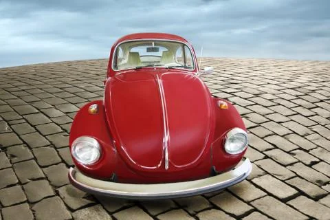Ancient red car Stock Photos