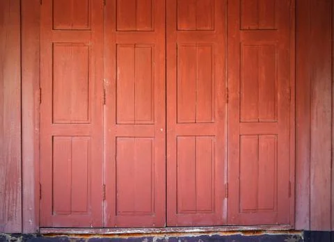 Ancient red door Stock Photos