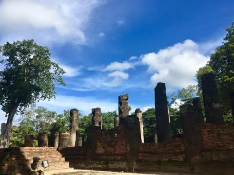 Ancient remains of temple Stock Photos