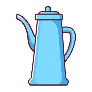 Ancient a retro a coffee pot for preparation of hot drink. Kitchen utensils. Stock Illustration