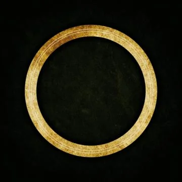 Ancient ring on abstract texture background Stock Illustration