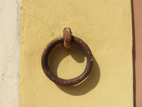 Ancient ring in the wall Stock Photos