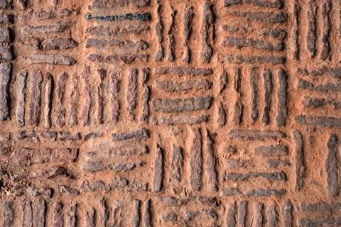 Ancient road bricks texture Foto stock