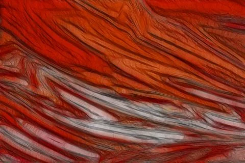 Ancient rock art. Texture with red shades and crumpled patterns.  Stock Illustration