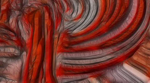 Ancient rock art. Texture with red shades and crumpled patterns.  Stock Illustration