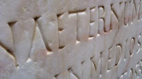 Ancient Rock Carving Video stock 10729012