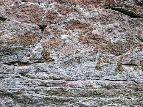 An ancient rock with cracks. Linear texture of sand stone. Pastel shades of Illustrazione stock