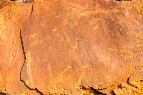 Ancient Rock Engravings Stock Photos