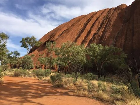 Ancient Rock Textures of Uluru, Northern Territory Stock Photos