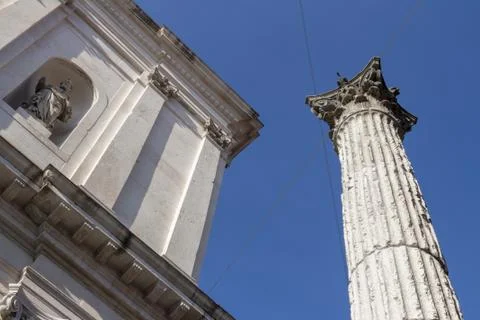 Ancient Roman column Stock Photos