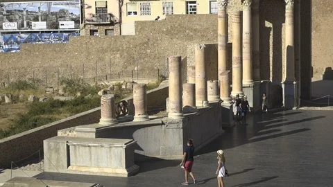 Ancient Roman Columns in Spain Video stock 97121833