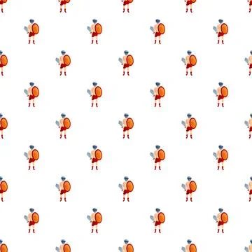 Ancient roman gladiator warrior seamless pattern background Stock Illustration