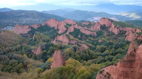 Ancient roman gold mines Stock Footage