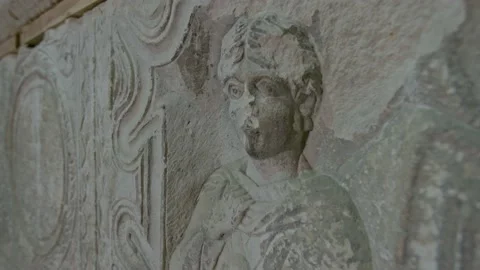 Ancient Roman gravestone Stock Footage 171554811