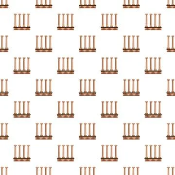 Ancient roman greek classical columns seamless pattern Ilustración de archivo