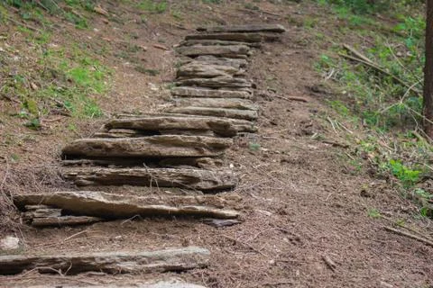 Ancient Roman path Stock Photos