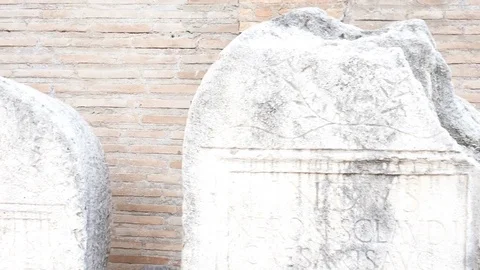 Ancient Roman sarcophagi Stock Footage 83179455