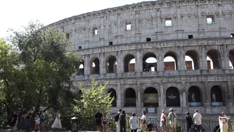 Ancient Roman splendor resurfaces beneath the Baths of Trajan, ROME, IT - 08 Sep Stock Footage 344969918