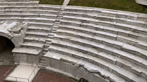 The Ancient Roman Stadium of Plovdiv Philippopolis Stock Footage 176017993