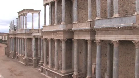 Ancient Roman Theater Stock Footage 195981318